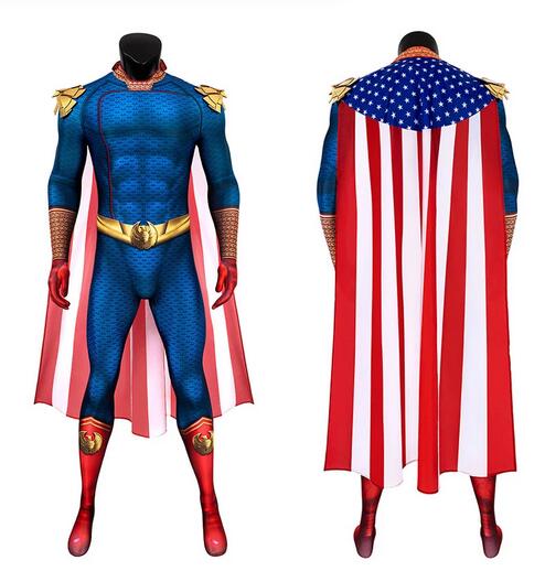 Marvel The Boys Supervillain Homelander Cosplay Costume Jumpsuit Bodysuit Cloak Halloween Party Costumes Outfit Suit for Aldult