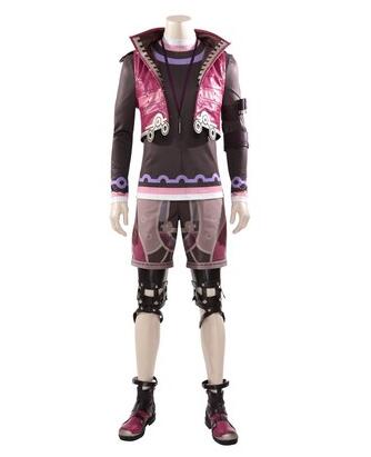Xenoblade Chronicles Shulk Cosplay Costume Adult Halloween Game Outfit Custom Made Any Size Red Leather Jacket