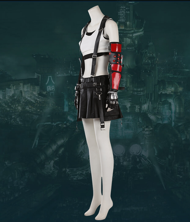 Final Fantasy VII Cosplay Tifa Lockhart Cosplay Costume Women Girl Outfit Sports Vest Skirt Full Set Halloween Carnival