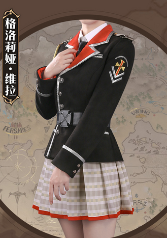 Anime Song Time Project Gloria Vella Cosplay Costume Coat Skirt Wig Daily Women Carnival Party Uniform Brand New