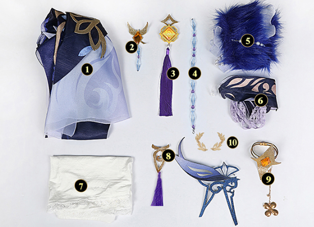 ROLECOS Genshin Impact Ningguang Cosplay Costume Orchid's Evening Gown Costume Cosplay Women Carnival Halloween Outfits Full Set