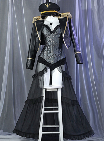 CoCos-SS Anime My Dress Up Darling Marin Kitagawa Military Uniform Black Lobelia Cosplay Marin Kitagawa Costume with Cosplay Wig