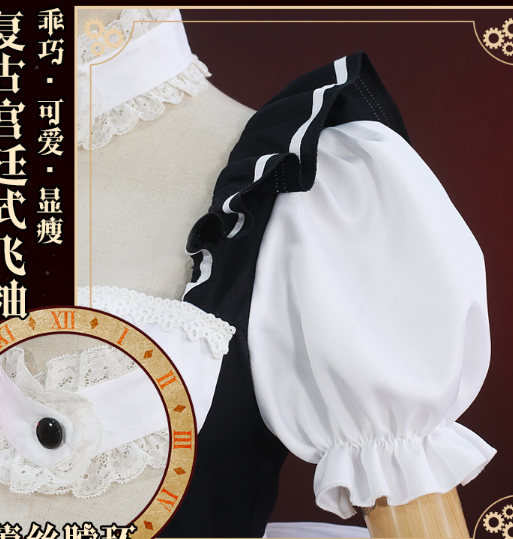 Anime Date A Live Cosplay Tokisaki Kurumi Maid Dress Cosplay Costume Halloween Costumes