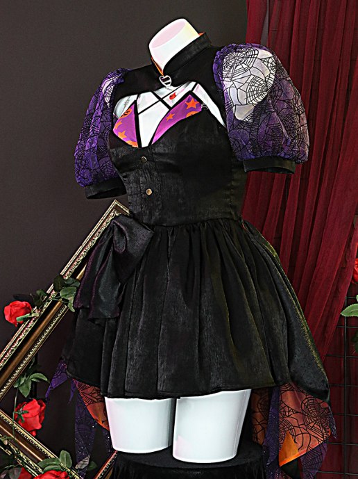 Kitagawa Marin Cosplay Costume Anime My Dress-Up Darling Cosplay Maid Skirt Halloween Black Dress Full Set Pumpkin Hat