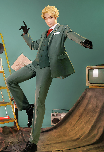 CoCos-SSS Anime Spy X Family Loid Forger Cosplay Costume Anime Spy Family Cosplay Twilight Loid Forger Costume with Cosplay Wig