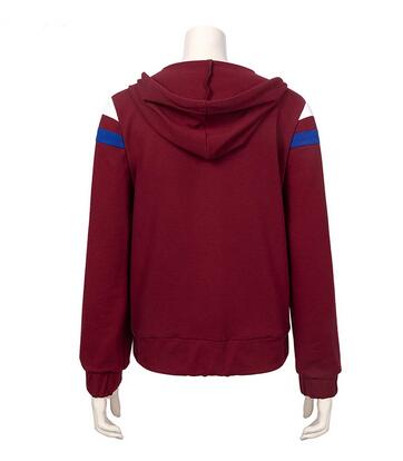 Scarlet Witch Hoodie in Wanda Vision Cosplay Costume Zip Up Jacket Coat Halloween Carnival Suit