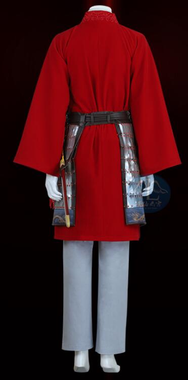 Movie Mulan Cosplay Costume Princess Hua Mulan Red Gown Dress Fa Mu Lan Chinese Ancient Style Suit Halloween Outfit