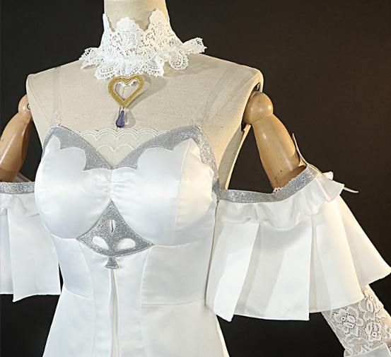 Game Arcane LOL League of Legends Sona Buvelle Cosplay Costume White Wedding Dress Sona Crystal Rose Costume Fancy Women Dress