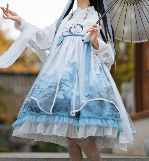 DokiDoki-SR Anime Dao Mo To Shi Cosplay Costume Lan Wangji Doujin Gril Dress Mo Dao Zu Shi Anime Lan Wang Ji Lotia Cosplay