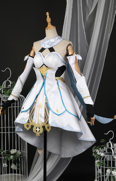 Game Genshin Impact Lumine Cosplay Costume Women Suit Lumine Costume Genshin Impact Cosplay Girl Lolita Dress Fancy Outfit
