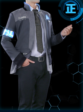 Detroit: Become Human Anime Connor RK800 Cosplay Costume Uniforms Full Sets Halloween Costumes Connor Coat+Shirt+Pants