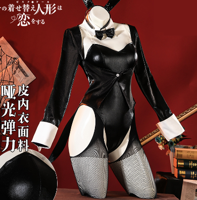 Anime Cosplay My Dress-Up Darling Kitagawa Marin Bunny Girl Cosplay Costume Woman Black Sexy Jumpsuits Costumes