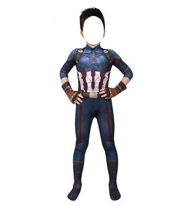 America Captain Kids Bodysuit Cosplay Costume Movie Avengers3 Infinity War Cosplay Steve Rogers Boys Jumpsuit Rave Party Outfit