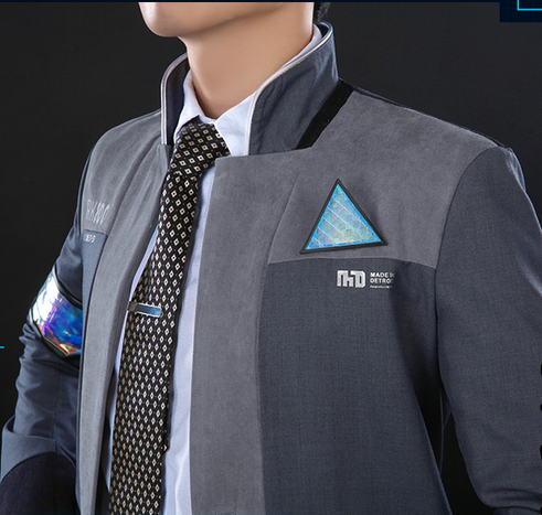 Detroit: Become Human Anime Connor RK800 Cosplay Costume Uniforms Full Sets Halloween Costumes Connor Coat+Shirt+Pants