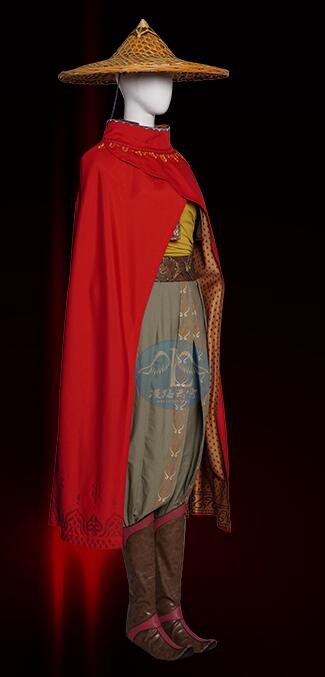 Raya and The Last Dragon Cosplay Costume Raya Battle Suit Women Halloween Outfit Red Cloak Princess Dress Custom Made Chivalrous