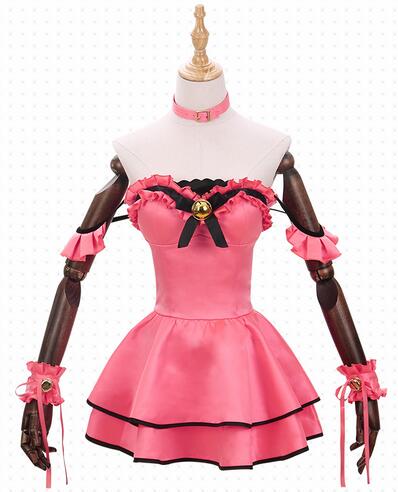 Date A Live Tokisaki Kurumi Cosplay Nightmare Anime Cos Pink Dress Costume Sets