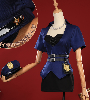 Anime Cosplay My Dress-Up Darling Kitagawa Marin Policewoman Cosplay Costume Woman Sexy Jumpsuits Dress Cosplay