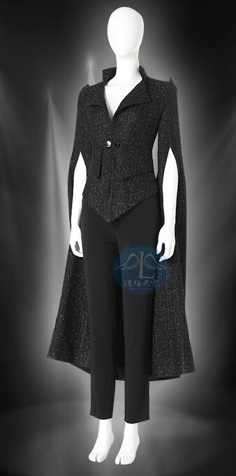 Anime Cruella De Vil Cosplay Costume Windbreaker Outfits Cruella Long Sleeves Black Overcoat Uniform Women Adult Halloween Party