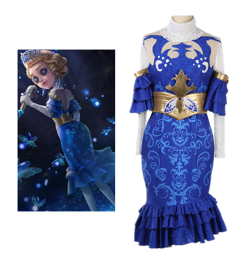COWOWO Anime! Identity V Emily Dyer Doctor Skin Midsummer Firefly Game Suit Elegant Dress Uniform Cosplay Costume Party Outfit