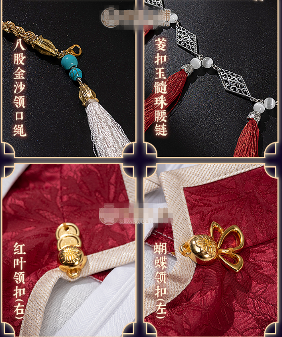 DokiDoki-SR Anime Tian Guan Ci Fu Cosplay Hua Cheng San Lang Ver Red Costume Heaven Official's Bless HuaCheng Cosplay