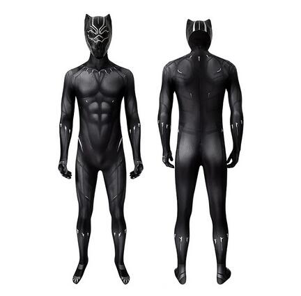Black SuperHero Costume Panther 3D Printed Halloween Costume Cosplay Lycra Spandex Bodysuit Superhero Zentai Suit for Adult/Kids