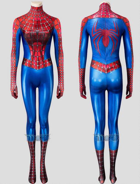 The Amazing Spider-man 2 Print Bodysuit Peter Parker Cosplay Spiderman Costume in Movie Halloween Adult Costume