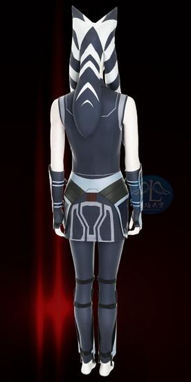 The Clone Wars Season 7 Ahsoka Tano Cosplay Costume with Headgear Ahsoka Costume for Adult Woman Halloween Fancy Hat Party Suit