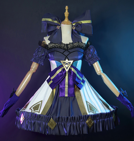 LOL Gwen Cosplay Costume League of Legends The Hallowed Seamstress Battle Lolita Dress Gorgeous