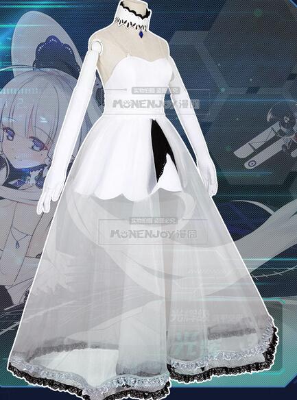 Monenjoy Azur Lane HMS Illustrious Cosplay Costume Royal Navy Cos Suit