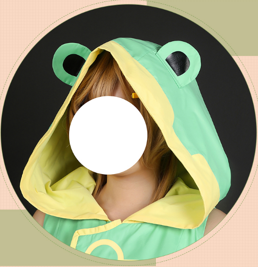 Lardoo Shugo Chara Cosplay Costume Anime Shugo Chara Cosplay Cute Frog Raincoat Dress