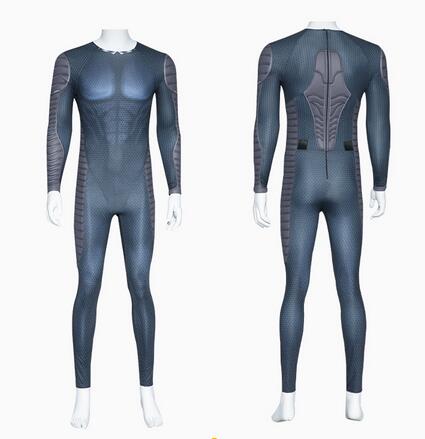 Superhero Arthur Curry Cosplay Costume Jumpsuit Halloween Zentai Suit for Adult Men Custom Size