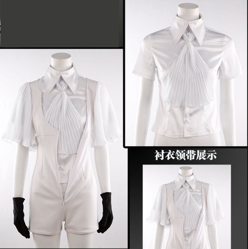 Land of the Lustrous Phosphophyllite Moon Shirt Suspenders Jumpsuits Uniform Outfit Anime Customize Cosplay Costumes