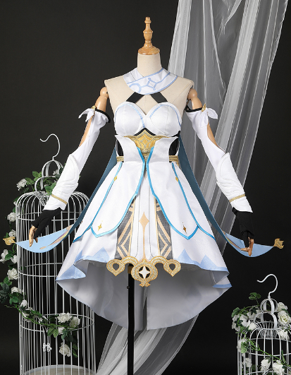 Game Genshin Impact Lumine Cosplay Costume Women Suit Lumine Costume Genshin Impact Cosplay Girl Lolita Dress Fancy Outfit