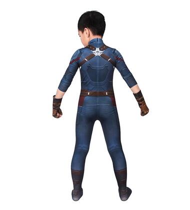 America Captain Kids Bodysuit Cosplay Costume Movie Avengers3 Infinity War Cosplay Steve Rogers Boys Jumpsuit Rave Party Outfit