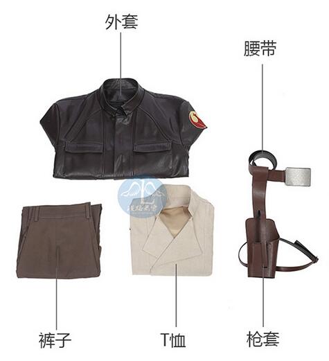 The Last Jedi Cosplay Poe Dameron Cosplay Costume Outfit with Leather Jacket Halloween Party Costume for Adult Men Custom Made