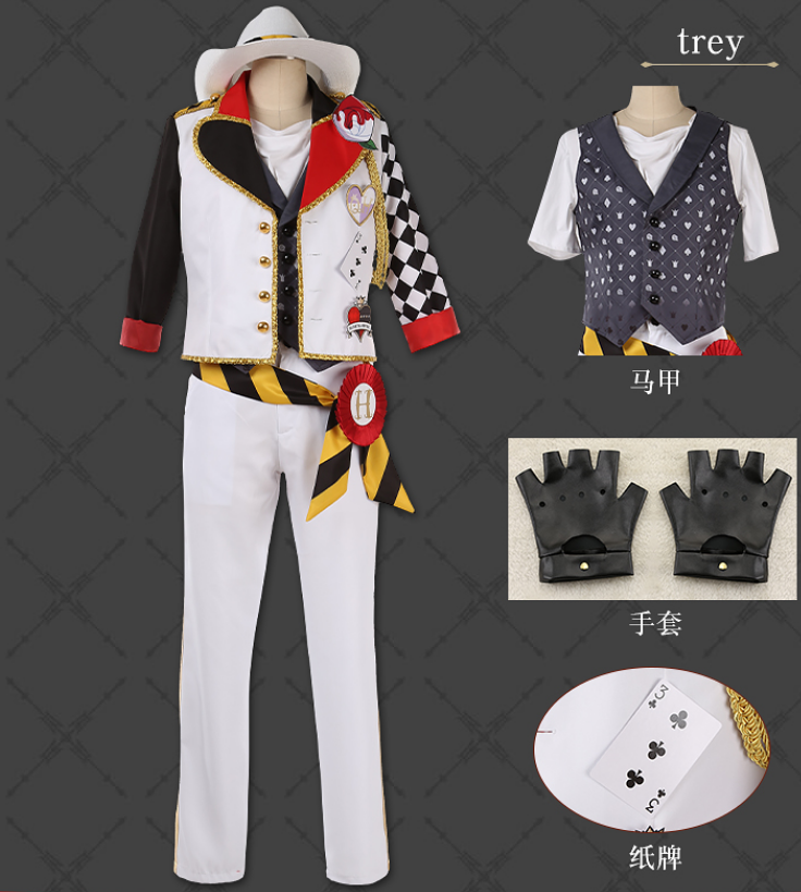Game Twisted Wonderland Diasomni HEARTSLABYUL riddle ace trey deuce Cosplay Costume Red New Outfit