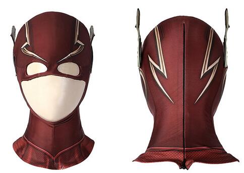 Barry Allen The Flash Cosplay Costumes Spandex Zentai Jumpsuits With Latex Mask Tights Bodysuits For Halloween JusticeMen