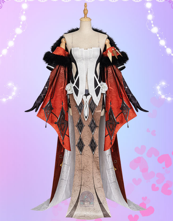 Genshin Impact La Signora Cosplay Costuems The Fair Lady Adult Woman Game Cloak Lolita Dress Outfits wtih Headwear