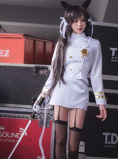 Monenjoy Azur Lane IJN Atago Cosplay Costume Heavy Cruiser Sakura Empire Cos Suit
