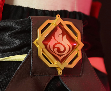 Anime Genshin Impact Yanfei Game Suit Hat Bag Shoes Uniform Yan Fei Cosplay Costume Wig Halloween Party Outfit for Women