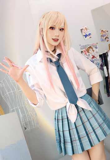 Anime My Dress-Up Darling Cosplay Kitagawa Marin Cosplay Costume School Uniform My Dress-Up Darling