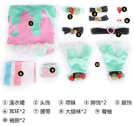 Honor Of King Lady Sun Cos New Cute Skin Fruit Sweetheart Lady High Quality Game Anime Costume Female Cute Birthday Gift