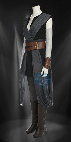 Star 8 Cosplay Rey Cosplay Costume Adult Women Movie The Last Jedi Masquerade Outfit Halloween Custom Made