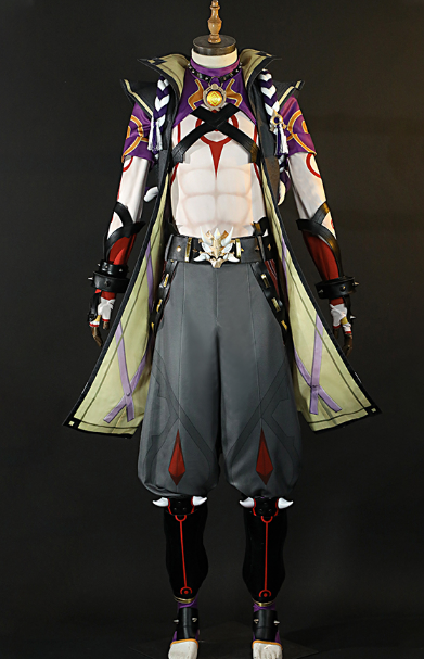 Game Genshin Impact Cosplay Arataki Itto Costume Halloween Party Outfit for Men Suit Arataki Itto Cosplay Role Play XS-XXL