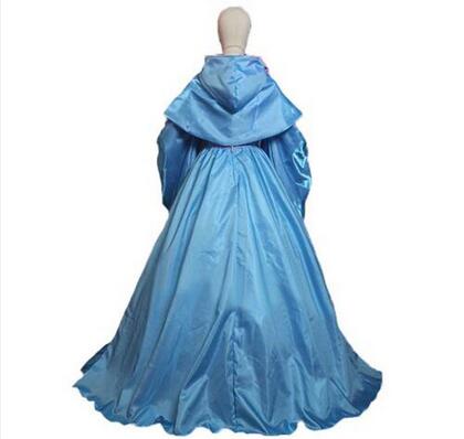 New Arrival Cinderella Fairy Godmother Dress Cartoon Fancy Cosplay Halloween Women Costume Butterfly Coat With Hood