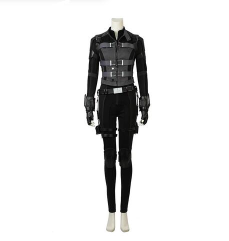 Black Widow Cosplay Costume in Movie Avengers: Infinity War Natasha Romanoff Cosplay Jumpsuit Female Version Superhero Costume