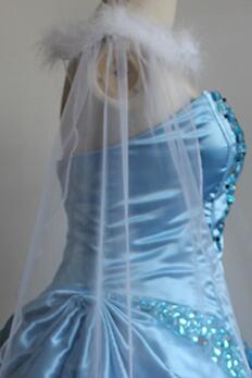 Top Quality Cinderella Cosplay Costume Fashion Style With Crystal For Adult Womens Dress Halloween Costumes