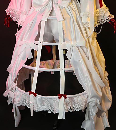 COWOWO Anime!Touhou Project Remilia Scarlet Demon Gothic Dress Elegant Lovely Uniform Cosplay Costume Role Play Outfit Women NEW