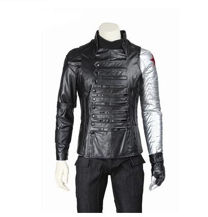 Winter Soldier Cosplay Costume Bucky Barnes Movie Captain America 2 Winter Soldier Costume Halloween Costume Adult Men