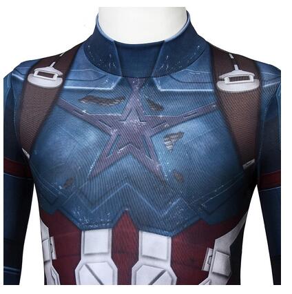 America Captain Kids Bodysuit Cosplay Costume Movie Avengers3 Infinity War Cosplay Steve Rogers Boys Jumpsuit Rave Party Outfit